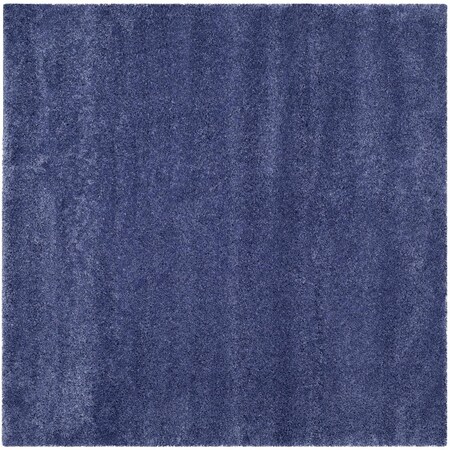 Safavieh Shag Power Loomed Square Area Rug, Periwinkle - 6 ft.-7 in. x 6 ft.-7 in. SG151-7171-7SQ